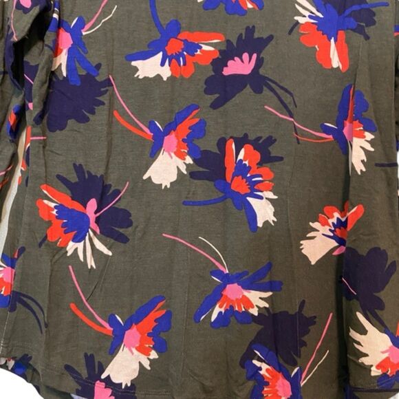 Daniel Rainn Darrel Crochet Yoke Knit Top Olive Green NWT Size Medium M - Picture 7 of 10